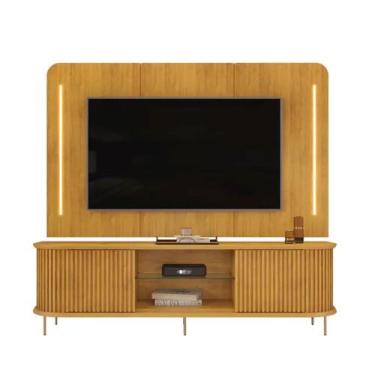 Imagem de Rack com Painel Atlas para TVs até 75 Polegadas MDF 2 Portas DJ Móveis