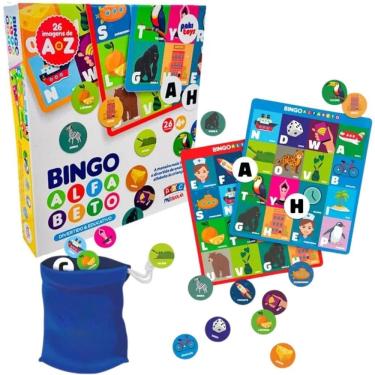 Imagem de Jogo Bingo Alfabeto Infantil Aprenda Alfabeto 4115 Paki Toys