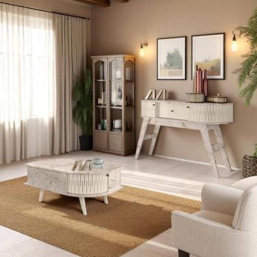 Imagem de Conjunto Turim c/ Mesa de Centro Nevada Calacata/Off-White