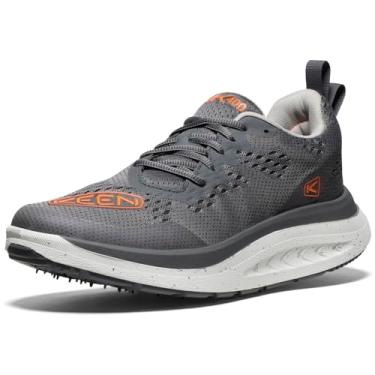 Imagem de KEEN Tênis de caminhada masculino Wk400 Performance respirável, Aço cinza/Scarlet Ibis, 41