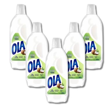 Imagem de Kit 5 Sabão Liquido Lava-Roupas Ola Coco Ideal Para Roupas Claras e Delicadas 500ml