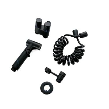 Imagem de Ducha Higiênica em Aço Inox - Kit Completo com Torneira de Duplo Comando e Registro para Instalação Fácil(Preto Matte)