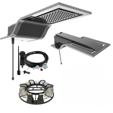 Imagem de Ducha Eletrônica de Luxo - Chuveiro com Regulagem de Pressão Intensa - Potente e Antiferrugem(127v 5400w,BLACK KHROME)