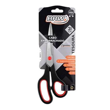 Imagem de Tesoura multiuso cabo emborrachado 21cm TE2102 - BRW