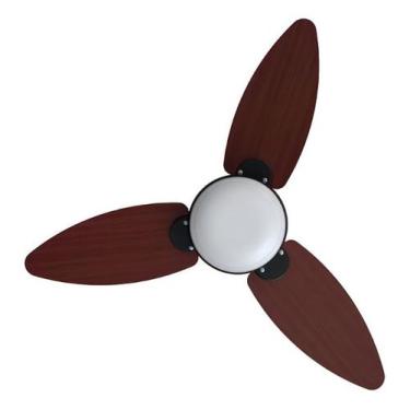 Imagem de Ventilador De Teto Elluz Inverter Diâmetro 104,5cm Cor Preto E Tabaco 
