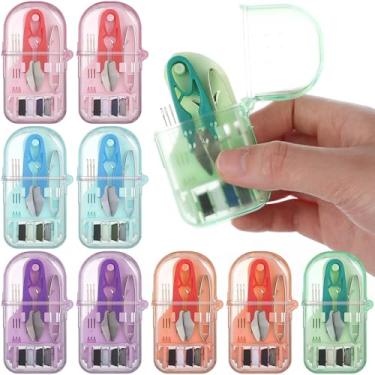 Imagem de Solsew Mini kit de costura de viagem de 40 peças a granel portátil pequena caixa de kit de costura de emergência para viajantes, hotéis, caridade, sem-teto, presente de meia de Natal