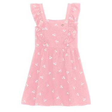 Imagem de Vestido infantil menina de cerejas Brandili