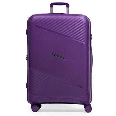 Imagem de Mala Grande de Polipropileno 4 Rodas Seul Roxa - Bagaggio, G