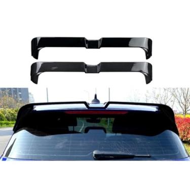Imagem de Spoiler de teto traseiro do carro, peça de modificação de asa compatível com Golf MK8 2020+ Spoiler traseiro de teto acessórios de asa de carro parte externa (preto brilhante)