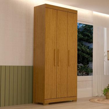 Imagem de Guarda-Roupa Solteiro Lana 3 Portas 2 Gavetas 100% Mdf Cinamomo - Acp Móveis
