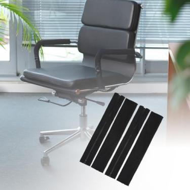 Imagem de 2 pares de capas de apoio de braço para cadeira de escritório, capa para cadeira com zíper, cobertura removível para descanso de braço de escritório, capas elásticas para apoio de braço, protetor de