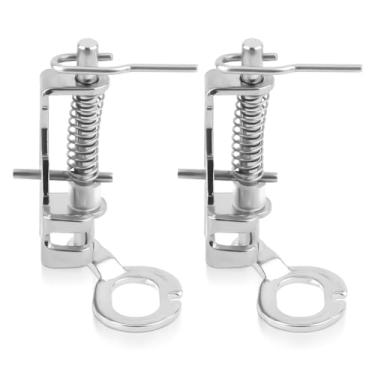 Imagem de 2 peças de máquina de costura, pé acolchoado de aço livre de movimento, máquina de costura, calcador compatível com Singer, Brother, Kenmore, Bernette