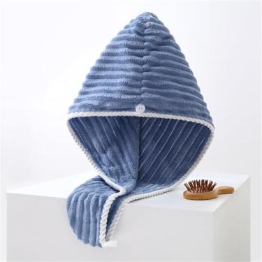 Imagem de Toalha de cabelo de microfibra para mulheres anti-frizz turbante de cabelo de secagem rápida para a maioria dos estilos de cabelo toalha de cabeça