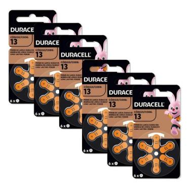 Imagem de Kit Com 36 Pilhas Auditivas Duracell Nº 13
