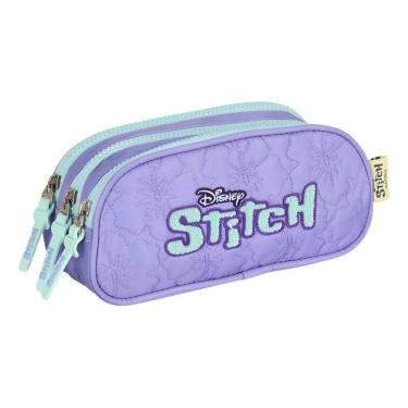 Imagem de Estojo Escolar Triplo Juvenil Stitch Pastel - Luxce