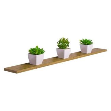 Imagem de Prateleira 90 x 20cm Freijó Suporte Invisível - Mercado das Prateleira