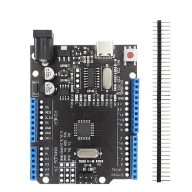 Imagem de Placa De Desenvolvimento Arduino UNO R3 ATmega328P CH340G Com Conector