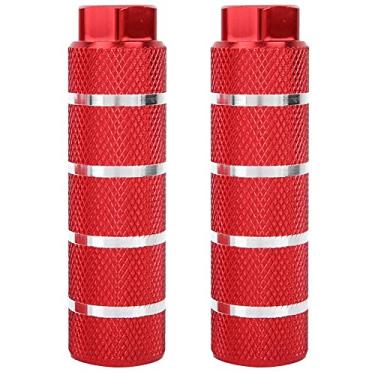 Imagem de Pinos de bicicleta de liga de alumínio vermelhos antiderrapantes para bicicleta BMX eixo traseiro de bicicleta de montanha 3/8 polegadas 26T