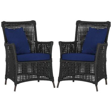 Imagem de Poltronas Igapó Alumínio Pintura Marrom Corda Náutica E10 Preto