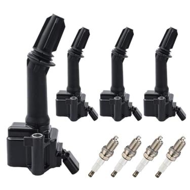 Imagem de Pacote de bobinas de ignição UF802 e velas de ignição irídio (conjunto de 4) compatível com Chevrolet Equinox Malibu Cruze GMC Terrain Buick Encore l4 1.4L 1.5L para 12697989