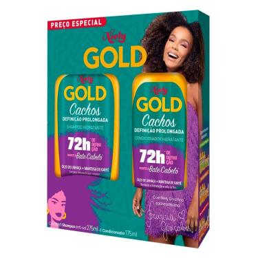 Imagem de Shampoo Niely Gold Cachos Definição Prolongada 275ml e Condicionador Niely Gold Cachos Definição Prolongada 175ml