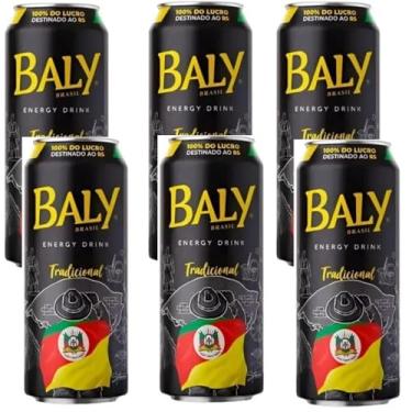 Imagem de Baly Brasil Energético Tradicional, Edição Rio Grande do Sul, 473ml, Pack com 6 Latas