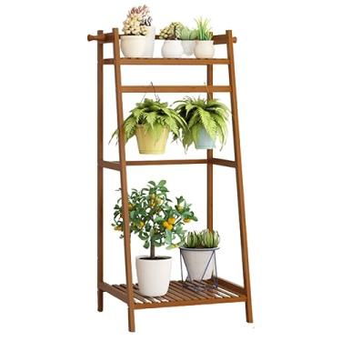 Imagem de Prateleira suspensa para plantas internas e externas, suporte de flores de madeira, 2 camadas, prateleiras criativas modernas