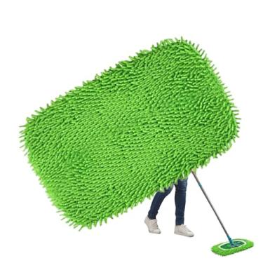 Imagem de Almofadas de esfregão reutilizáveis | Pano antiestático | Almofadas de esfregão laváveis de substituição para piso laminado de madeira para remoção de pelos de animais de estimação, banheiro, cozinha