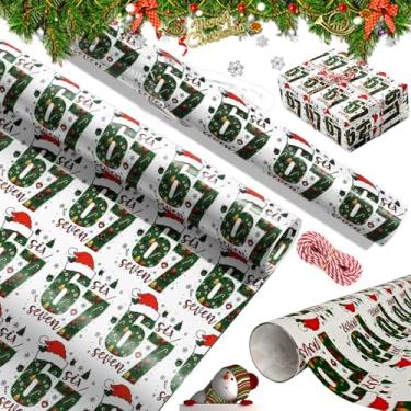 Imagem de GAOMEIDA Papel de embrulho com 67 memes de 16 e 7 rolos de papel de embrulho de Natal - 43 cm x 498 cm - Embrulho de presente divertido para adolescentes, crianças e adultos - Papel de embrulho de