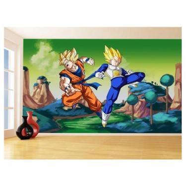Imagem de Papel De Parede Dragon Ball Goku Vegeta Anime 3,5M Dbz322 - Você Decor