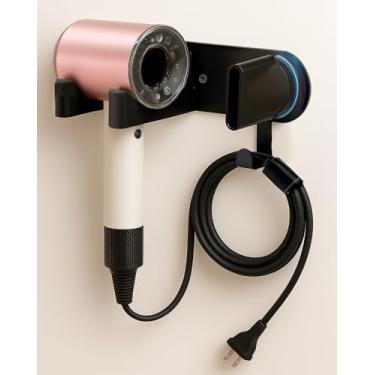 Imagem de Suporte de secador de cabelo, suporte adesivo para secador de cabelo, alumínio Dyson, suporte de secador de cabelo, suporte de parede para secador de cabelo magnético de alta velocidade, suporte de