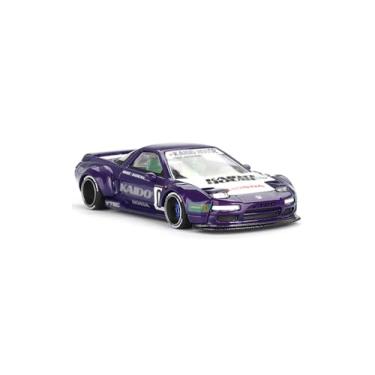 Imagem de MINI GT NSX Kaido Racing V2#0 Purple with White Hood and Graphics (Designed by Jun Imai) Kaido House Special 1/64 Diecast Model Car KHMG173