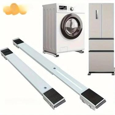 Imagem de Suporte de Alumínio com Rodas, Base Carrinho Universal para Geladeira, Fogão e Máquina de Lavar, Leve e Durável (1 UNI,Aleatório)