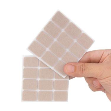 Imagem de Protetor Adesivo De Feltro Anti Impacto Ruído Móveis Mesa Porta Gaveta
