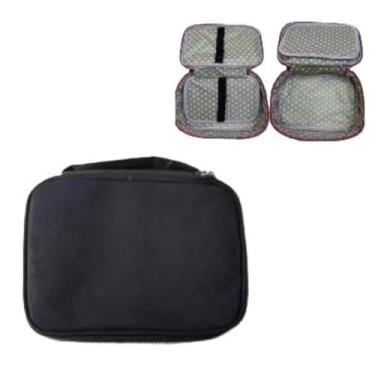 Imagem de Touca de Natação Impermeável，Toca de Natação Adulto，Estojo De Lápis Escolar Juvenil Box Jumbo Nylon Táctico Grande com Divisória(Preto（Bolinhas）)