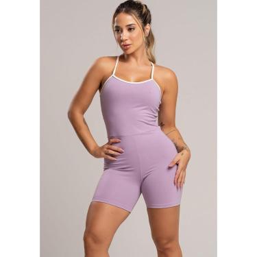Imagem de Macaquinho Fitness Alcinha Off White Poliamida Mvb Modas-Feminino