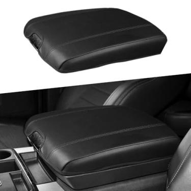 Imagem de DEYTOP Capa de console central para Dodge Ram 1500/2500/3500 2009-2018 acessórios capa de apoio de braço de carro para 2013 2014 2018 Ram 1500 acessórios protetor de almofada (costura preta)