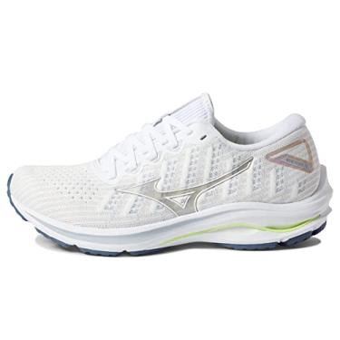 Imagem de Mizuno Tênis de corrida feminino Wave Rider 25, Waveknit - Nimbus Cloud/Branco, 42