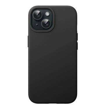 Imagem de JETech Capa de Silicone para iPhone 15 Plus 6,7 Polegadas, Case Protetora para Corpo Inteiro com Toque Suave e Sedoso, Capinha à Prova de Choque com Forro de Microfibra (Preto)