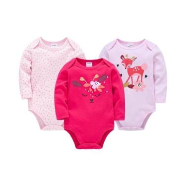 Imagem de Body Infantil De Manga Longa Primavera Outono Estampado Com Desenhos 0