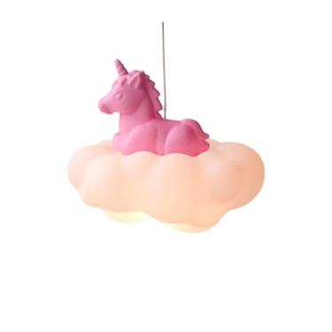 Imagem de Luminária Pendente Infantil Nuvem Unicórnio – Decoração de Quarto Fofa e Encantadora