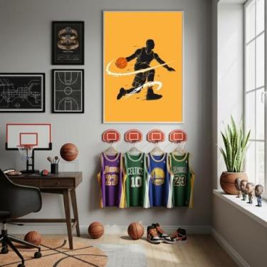 Imagem de Quadro Decorativo O Jogador De Basquete-70X50Cm - Quadros On-Line