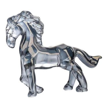 Imagem de Ｂｅｓｇａ Estátua de cavalo de vidro em miniatura, ornamento Feng Shui, peça de colecionador para decoração de loja, aniversário, casamento, inauguração de casa, Style K