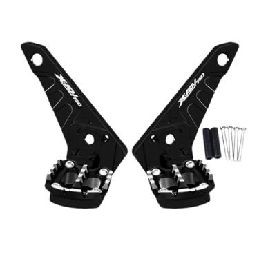 Imagem de Anti-derrapante CNC Pedal Traseiro Descanso De Pé Dobrável Apoios De Pés Passageiro Footpegs Para XADV 750 Xadv750 2021 2022 2023(Preto)