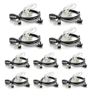 Imagem de Pacote com 10 fones de ouvido Walkie Talkie com microfone para rádio BaoFeng Retevis para rádio Baofeng UV-5R BF-888S Arcshell Retevis H-777 RT21 RT22 Kenwood Rádio bidirecional