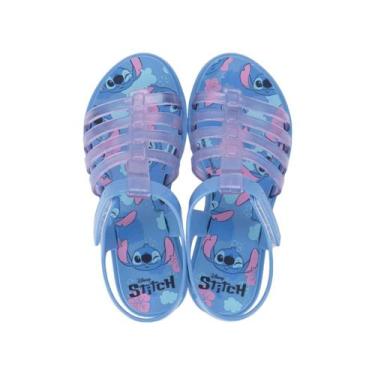 Imagem de Sandália Infantil com Bolsinha do Stitch Disney Grendene 23199, Azul, 