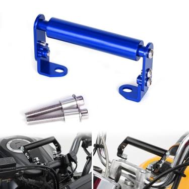 Imagem de Suporte de fixação de telefone com barra ajustável Monkey 125 Grom MSX CNC acessórios de motocicleta suporte de guidão (azul)