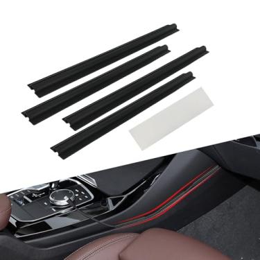 Imagem de HQRNYP 4 peças de capa de fio oculto para carro, gerenciamento de cabos de carro, organizador de cabos de PVC com abertura automática de PVC, acessórios universais para automóveis, capa de cabo de PVC