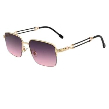 Imagem de Óculos de Sol Quadrado Premium Meio Aro Blogueira Influencer Zanolini Tendencia UV400 Masculino Feminino Unisex - Modelo Vegas 2.0 - Cacife Brand (Vinho)