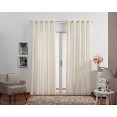 Imagem de Cortina Oxford Tecido 3,00x2,80 sala/quarto Colors-Filomena, Palha
